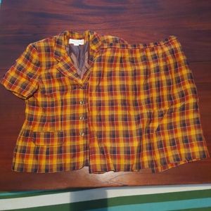 Vintage Plaid Suit Set
